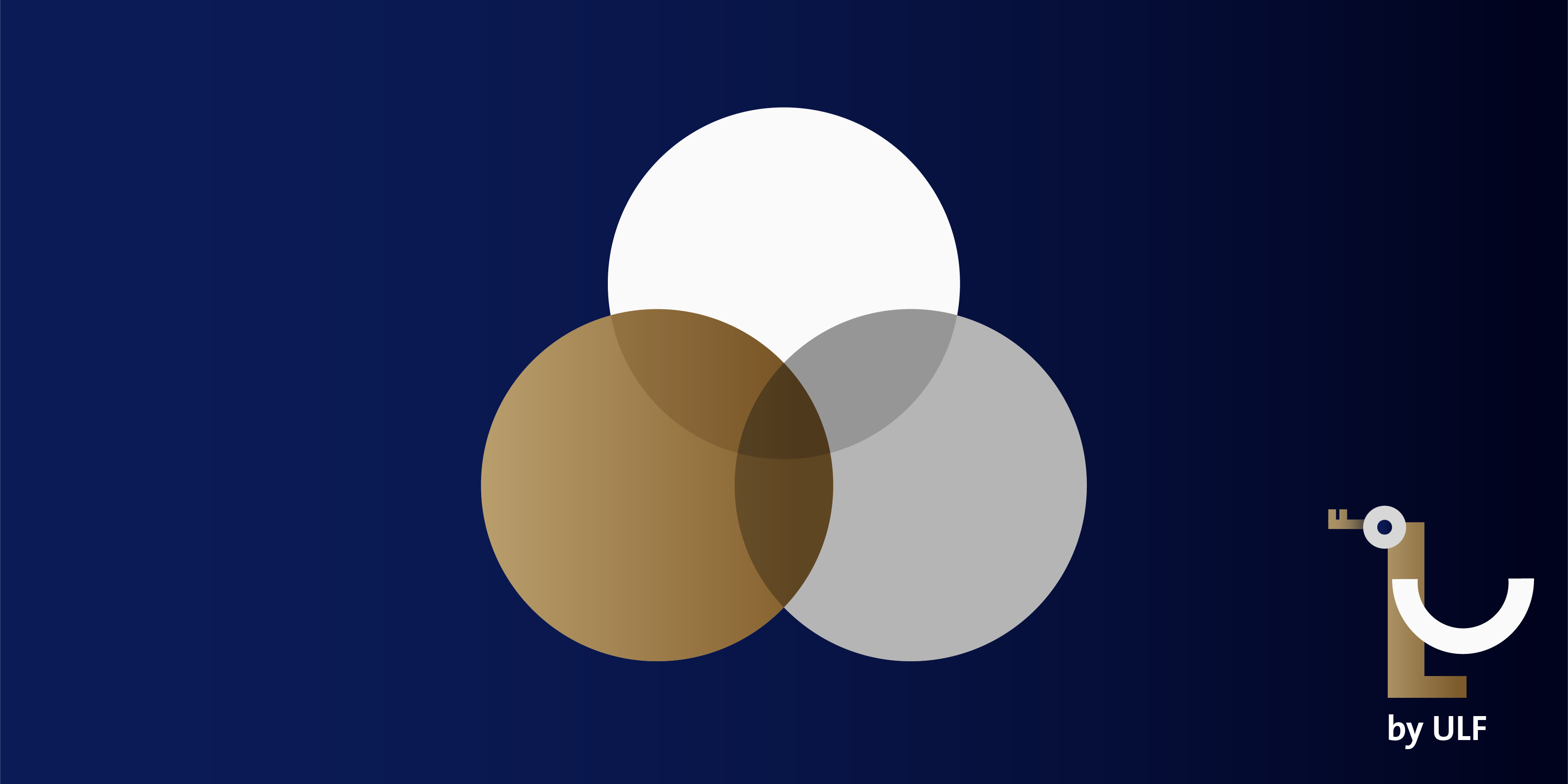 Logo transdisciplinary innovation: drei überlappende Kreise vor schwarzem Hintergrund 
