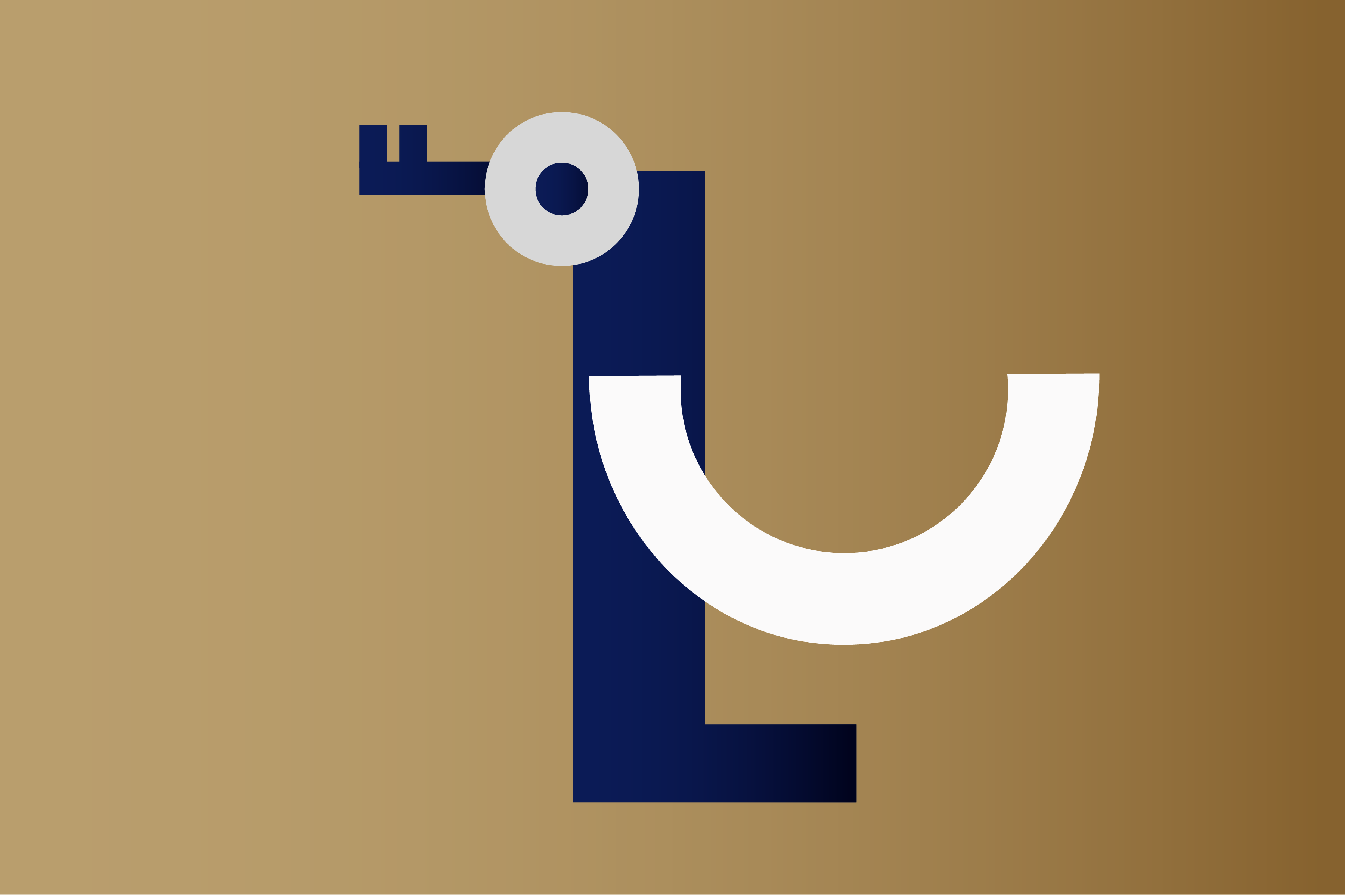 Logo ULF: Buchstaben U, L und F künstlerisch arrangiert vor braunem Hintergrund