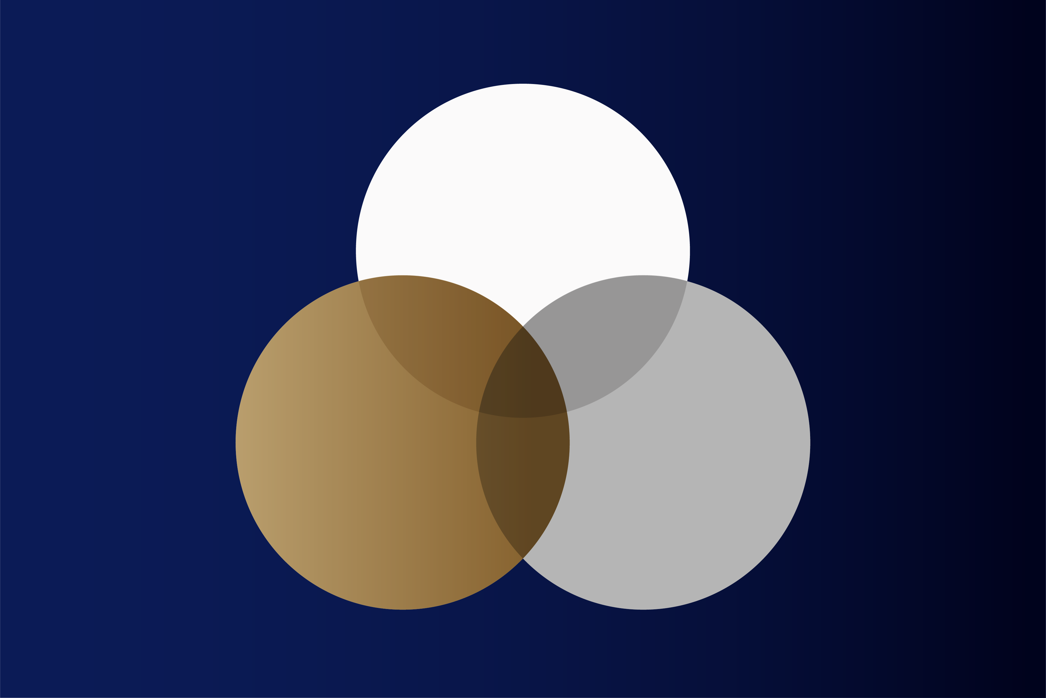 Logo transdisciplinary innovation: drei überlappende Kreise vor schwarzem Hintergrund 